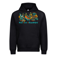 Black peace love thunderbird Urban Hoodie - OliviaCreatesArt