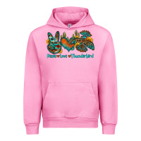 Fuchsia Pink peace love thunderbird Urban Hoodie - OliviaCreatesArt
