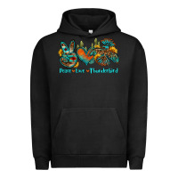 Pigment Black peace love thunderbird Urban Hoodie - OliviaCreatesArt