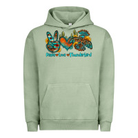 Pigment Oil Green peace love thunderbird Urban Hoodie - OliviaCreatesArt