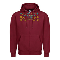 Burgundy teacher of tiny humans libbey glass Zipper Hoodie - BundleAndBundleShop