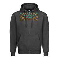 Charcoal Heather teacher of tiny humans libbey glass Zipper Hoodie - BundleAndBundleShop