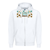 White teacher of tiny humans libbey glass Zipper Hoodie - BundleAndBundleShop