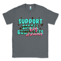 Charcoal Heather support small businesses big dreams Classic Tee - MaliasSmallBusiness
