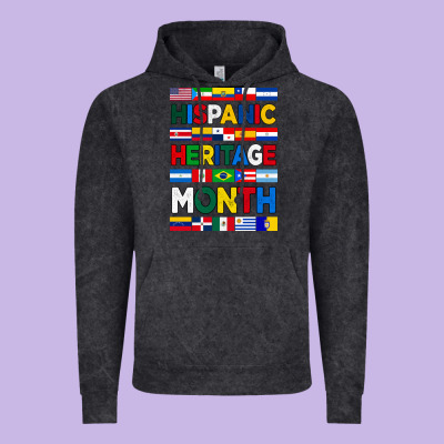 Hispanic Haritage Month Flags Vintage Hoodie Designed By Bundleandbundleshop