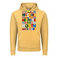 Vintage Mustard hispanic haritage month flags Vintage Hoodie - BundleAndBundleShop