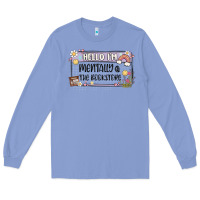 Colony Blue hello im mentally at the bookstore Long Sleeve Tee - MaliasSmallBusiness