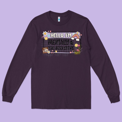 Hello Im Mentally At The Bookstore Long Sleeve Tee Designed By Maliassmallbusiness