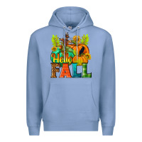 Colony Blue Hello Fall Premium Hoodie - NancyCooperArtShop