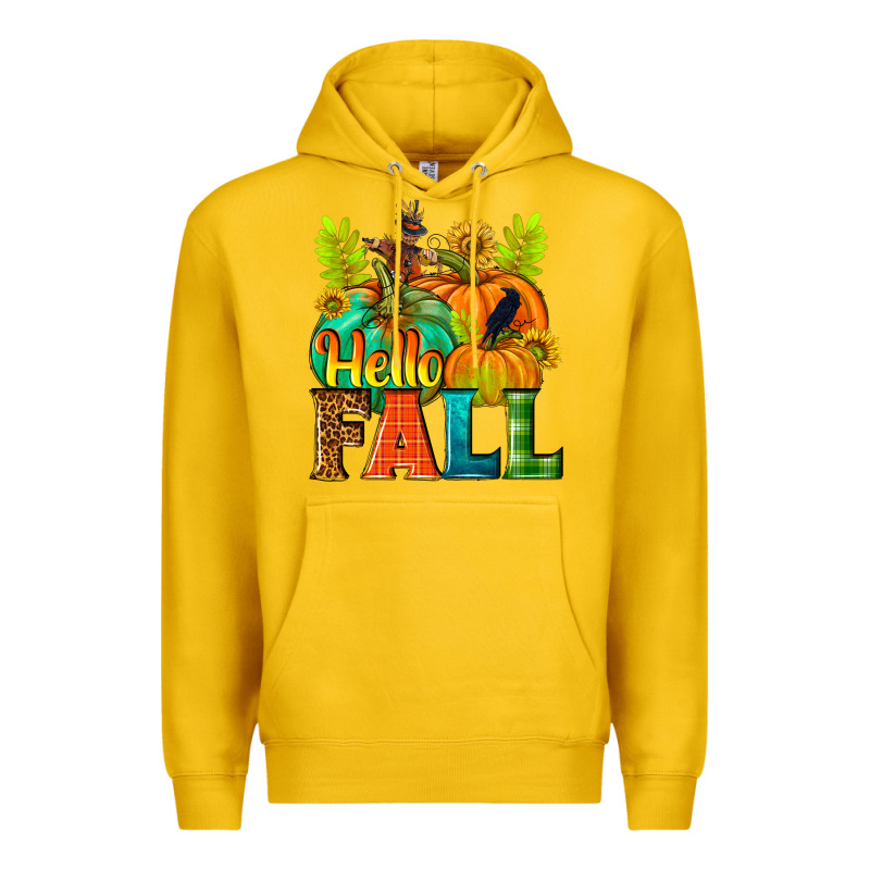 Hello Fall Premium Hoodie by NancyCooperArtShop | Teevron