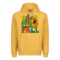 Mustard Hello Fall Premium Hoodie - NancyCooperArtShop