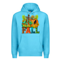 Ocean Blue Hello Fall Premium Hoodie - NancyCooperArtShop