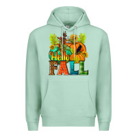 Seafoam Hello Fall Premium Hoodie - NancyCooperArtShop