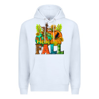 White Hello Fall Premium Hoodie - NancyCooperArtShop