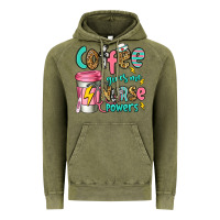 Vintage Olive coffee gives me nurse powers Vintage Hoodie - Jasminsmagicworld