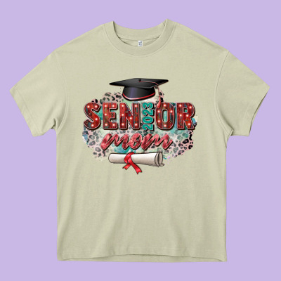 Senior 2023 Mom Heavy Core Tee Designed By Zillion Design Studio