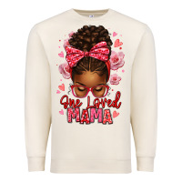 Sandshell one loved mama afro messy bun Premium Sweatshirt - texasbilliewilder
