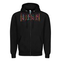 Black teacher gemstone and pink flower libbey glass Zipper Hoodie - BundleAndBundleShop