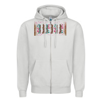 Dove Grey teacher gemstone and pink flower libbey glass Zipper Hoodie - BundleAndBundleShop