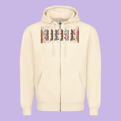 Teacher Gemstone And Pink Flower Libbey Glass Zipper Hoodie Designed By Bundleandbundleshop