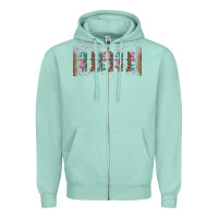 Seafoam teacher gemstone and pink flower libbey glass Zipper Hoodie - BundleAndBundleShop