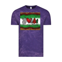 Cloud Purple Peace Love Christmas Trees Vintage Tee - Jasminsmagicworld