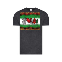 Vintage Black Peace Love Christmas Trees Vintage Tee - Jasminsmagicworld