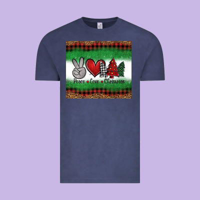 Peace Love Christmas Trees Vintage Tee Designed By Jasminsmagicworld