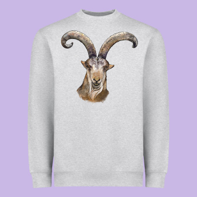 Spanish Goat Face Heavyweight Sweatshirt Designed By Lillyallendesigns