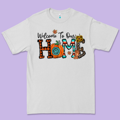 Welcome To Our Home Premium Tee Designed By Cowhidedigitalart