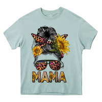Mess Bun Mama Sunflowers Heavy Core Tee | Teevron