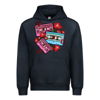 Navy valentines day casette olivia Urban Hoodie - OliviaCreatesArt