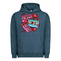 Pigment Midnight Navy valentines day casette olivia Urban Hoodie - OliviaCreatesArt