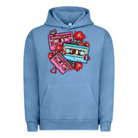 Pigment Pebble Blue valentines day casette olivia Urban Hoodie - OliviaCreatesArt
