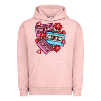 Pigment Salmon valentines day casette olivia Urban Hoodie - OliviaCreatesArt