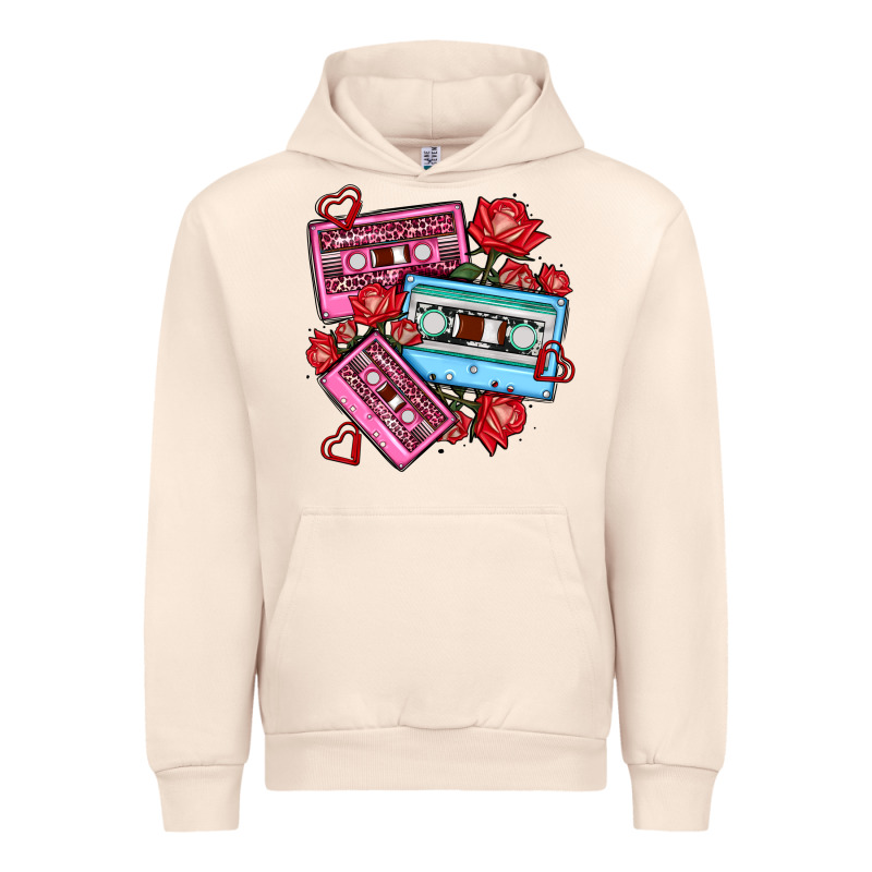 Valentines Day Casette Olivia Urban Hoodie by OliviaCreatesArt | Teevron