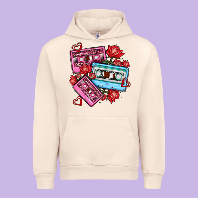 Valentines Day Casette Olivia Urban Hoodie Designed By Oliviacreatesart