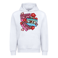 White valentines day casette olivia Urban Hoodie - OliviaCreatesArt