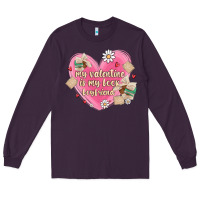 Plum my valentine is my look boyfriend Long Sleeve Tee - MaliasSmallBusiness