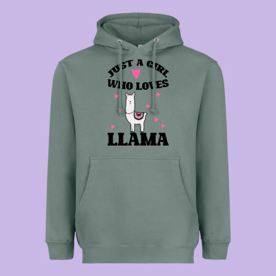Llama Just A Girl Who Loves Llamas Heavyweight Hoodie Designed By Bettercallsaul
