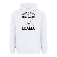 White Llama Just A Girl Who Loves Llamas Heavyweight Hoodie - Bettercallsaul