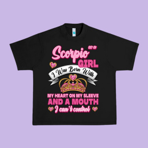 As A Scorpio Girl Zodiac Girls Urban Heavy Tee Designed By Jasminsmagicworld
