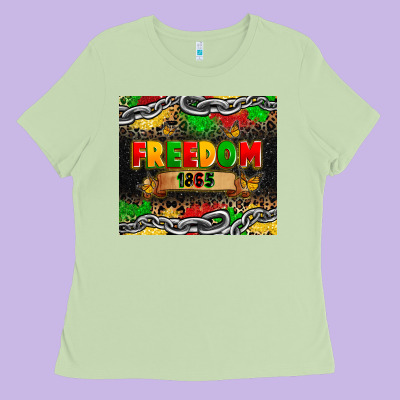 Juneteenth Freedom 1865 Ladies Tee Designed By Zillion Design Studio