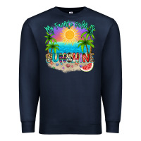 Navy My favorite color is sunshine Premium Sweatshirt - NancyCooperArtShop