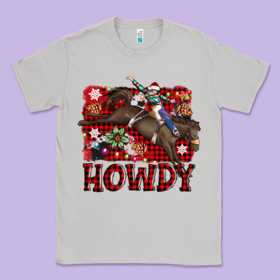Rodeo Christmas Howdy Classic Tee Designed By Adodesignshop