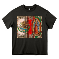 Asphalt Virgin Mary Mexican Flag Heavy Core Tee - CTS Tumbler Store