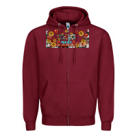 Burgundy teacher mode libbey glass Zipper Hoodie - BundleAndBundleShop