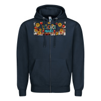 Navy teacher mode libbey glass Zipper Hoodie - BundleAndBundleShop