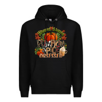 Black Stressed blessed pumpkin spice obsessed Fall Premium Hoodie - NancyCooperArtShop