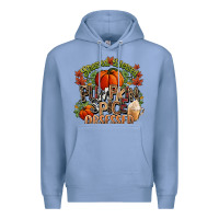Colony Blue Stressed blessed pumpkin spice obsessed Fall Premium Hoodie - NancyCooperArtShop